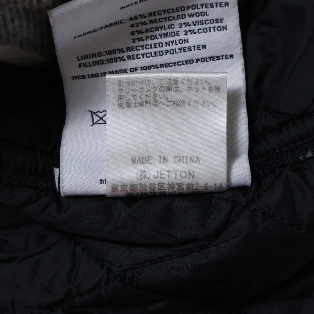 WILLY CHAVARRIA(ウィリーチャバリア) 20AW 胸ロゴデザイン ダブルフラップポケット ギンガムチェック 総柄 中綿 シャツ ジャケット ブラック/ホワイト AW20-REC027