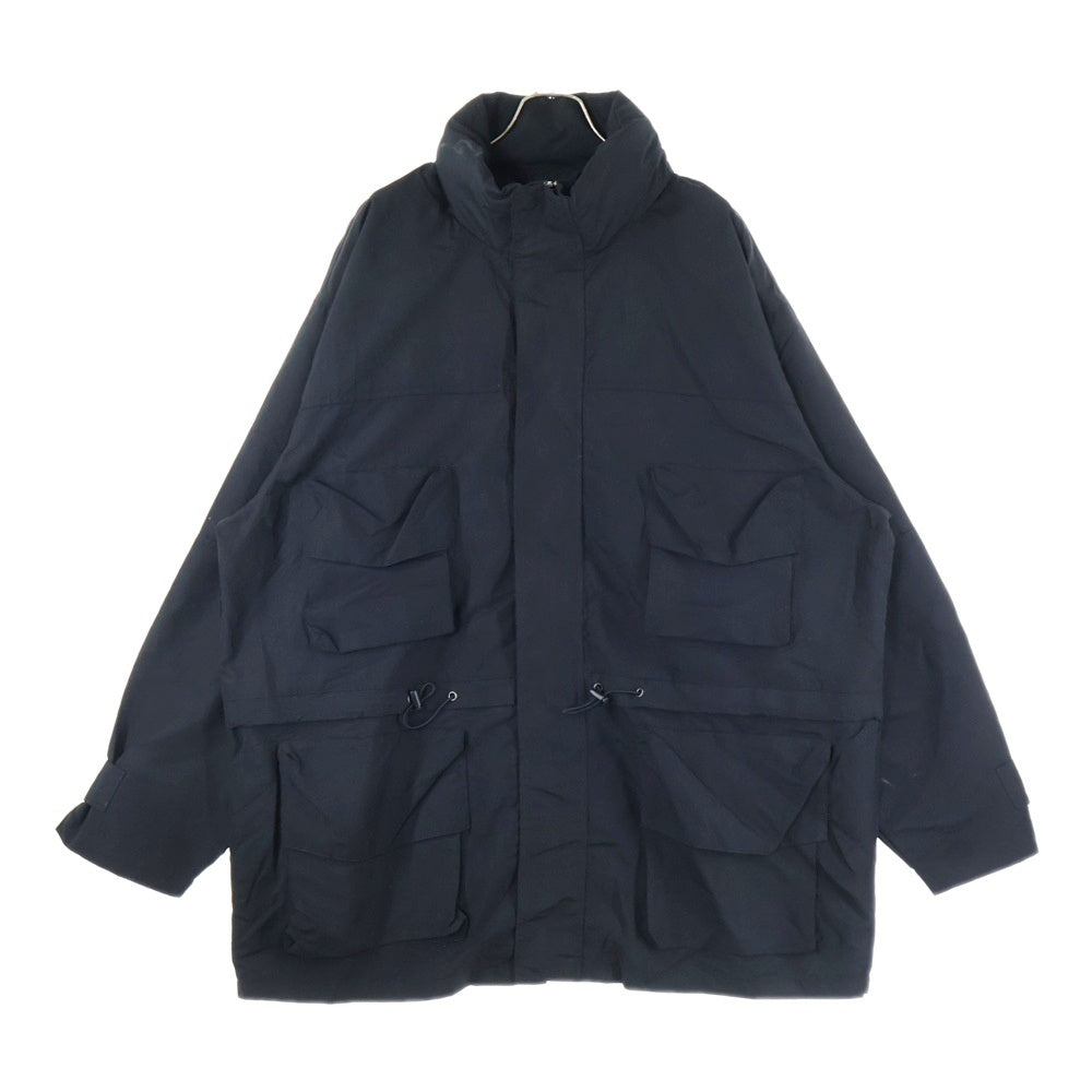 WILLY CHAVARRIA(ウィリーチャバリア) マルチフラップポケット ジップアップ コットン パテットコート ブラック