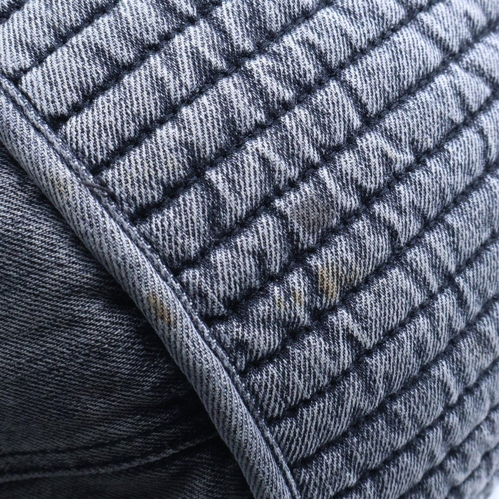 DIESEL(ディーゼル) D-VINA-S SHOULDER BAG ロゴチャーム 2WAY デニムショルダーバッグ ハンドバッグ ブラック