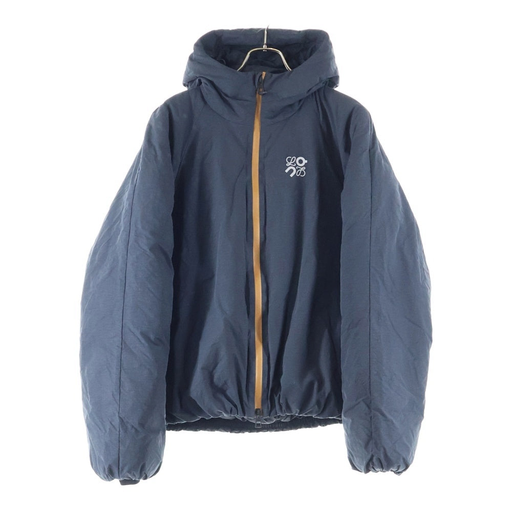 LOEWE(ロエベ) ×ON Puffer Jacket オン ロゴデザイン ナイロン パファー ジップアップ フーデッドジャケット パーカー ネイビー 1ME12660553