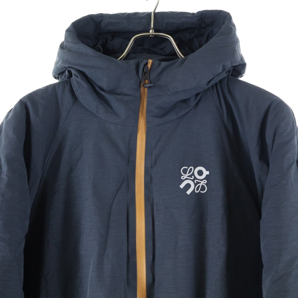 LOEWE(ロエベ) ×ON Puffer Jacket オン ロゴデザイン ナイロン パファー ジップアップ フーデッドジャケット パーカー ネイビー 1ME12660553