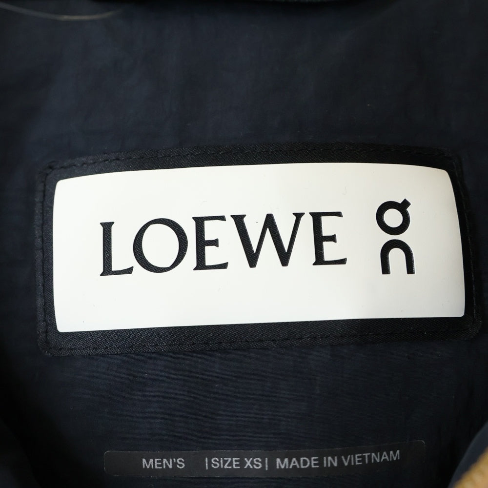LOEWE(ロエベ) ×ON Puffer Jacket オン ロゴデザイン ナイロン パファー ジップアップ フーデッドジャケット パーカー ネイビー 1ME12660553