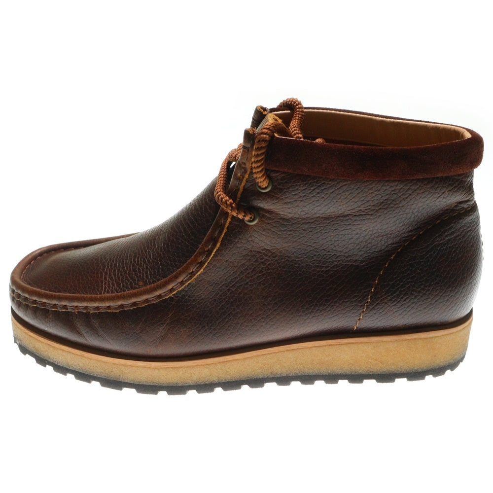 Clarks(クラークス) WALLABEE SCOUT ワラビー スカウト レザーモカシンブーツ ブラウン UK9/27cm 26178204