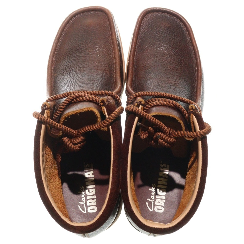Clarks(クラークス) WALLABEE SCOUT ワラビー スカウト レザーモカシンブーツ ブラウン UK9/27cm 26178204