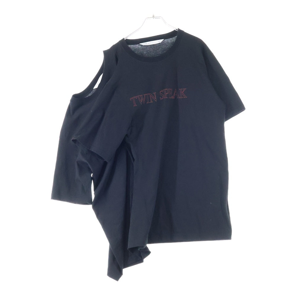 JOHN LAWRENCE SULLIVAN(ジョンローレンスサリバン) 25SS TWIN SPEAK DOCKING T-SHIRT ツイン スピーク ドッキング Tシャツ 半袖 カットソー ブラック 5A005‐0325‐17