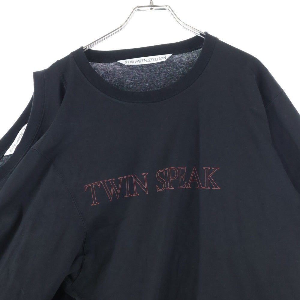 JOHN LAWRENCE SULLIVAN(ジョンローレンスサリバン) 25SS TWIN SPEAK DOCKING T-SHIRT ツイン スピーク ドッキング Tシャツ 半袖 カットソー ブラック 5A005‐0325‐17