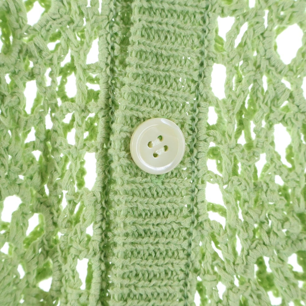 Jieda(ジエダ) 23SS FLOWER HAND KNITTING CARDIGAN フラワー ハンド ニッティング カーディガン グリーン Jie-23S-KN01