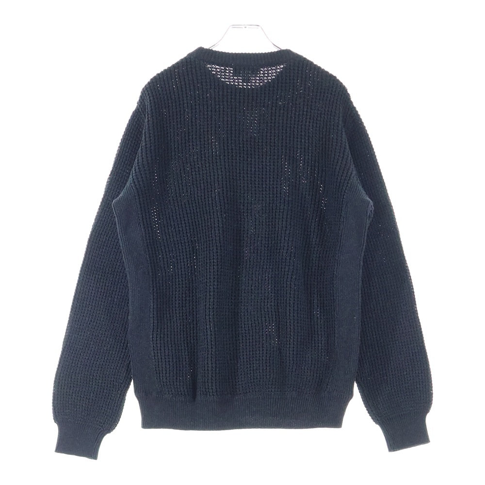 LACOSTE(ラコステ) 胸ロゴデザイン クルーネック ニット セーター ブラック AH004J-99