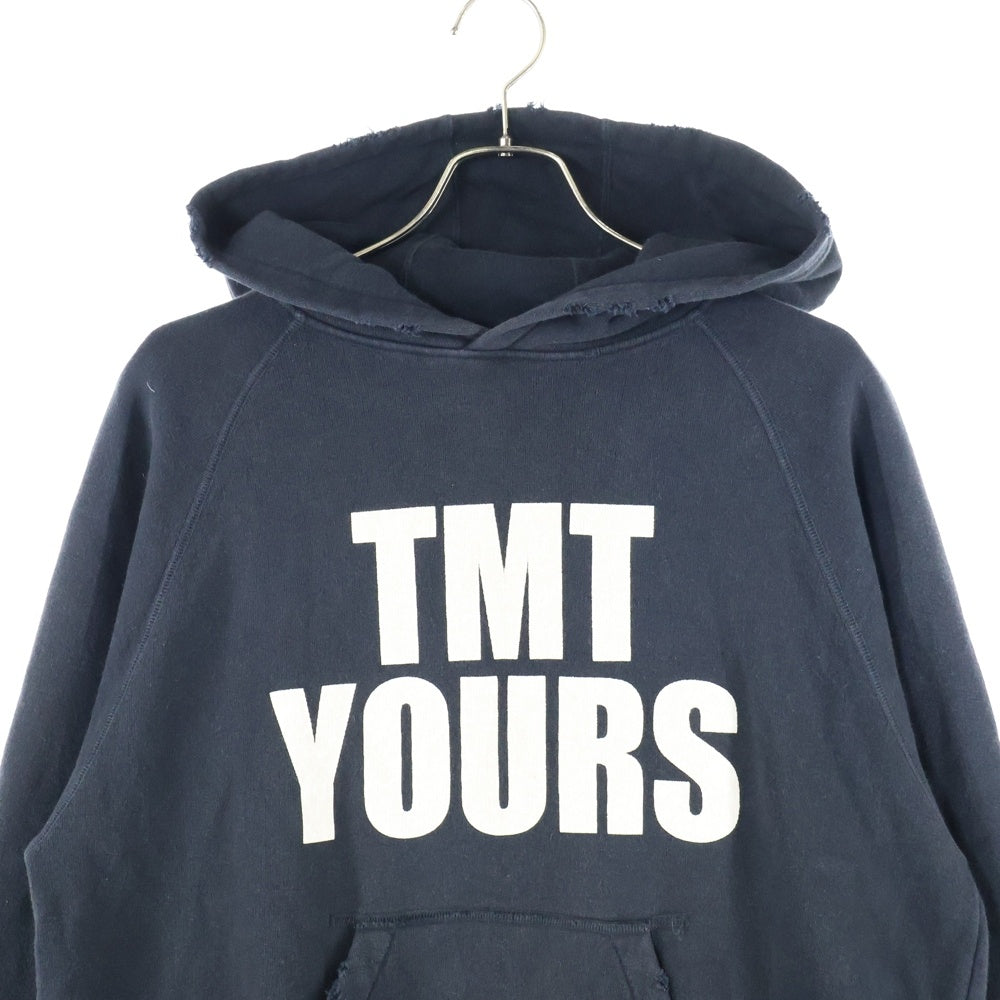 T.M.T(ティーエムティー) YOURS フロントロゴデザイン カンガルーポケット フーデッド スウェット パーカー ブラック