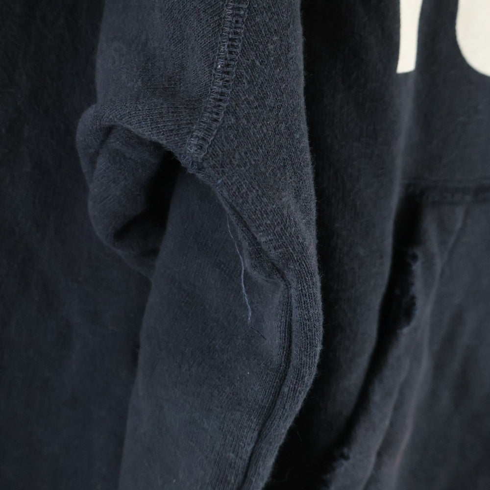 T.M.T(ティーエムティー) YOURS フロントロゴデザイン カンガルーポケット フーデッド スウェット パーカー ブラック