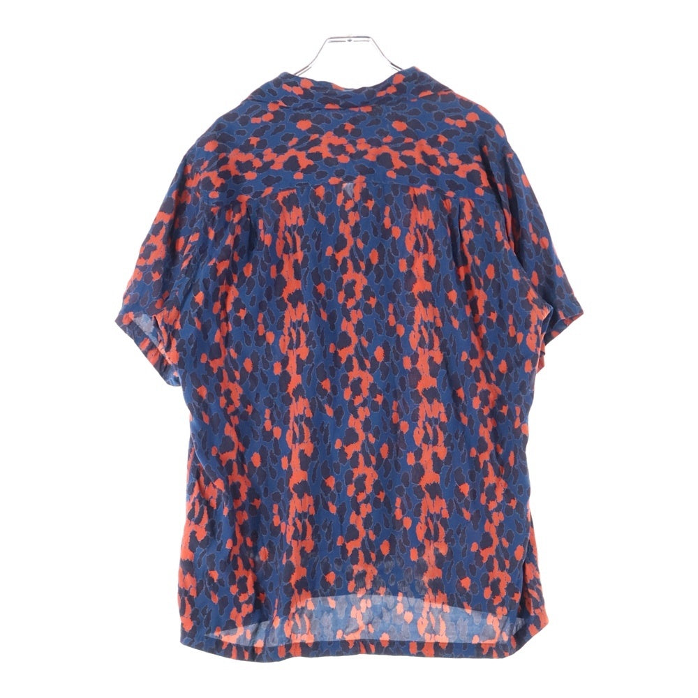 WACKO MARIA(ワコマリア) 21SS HAWAIANN SHIRT SS レオパード柄 オープンカラー ハワイアンシャツ ブルー/レッド
