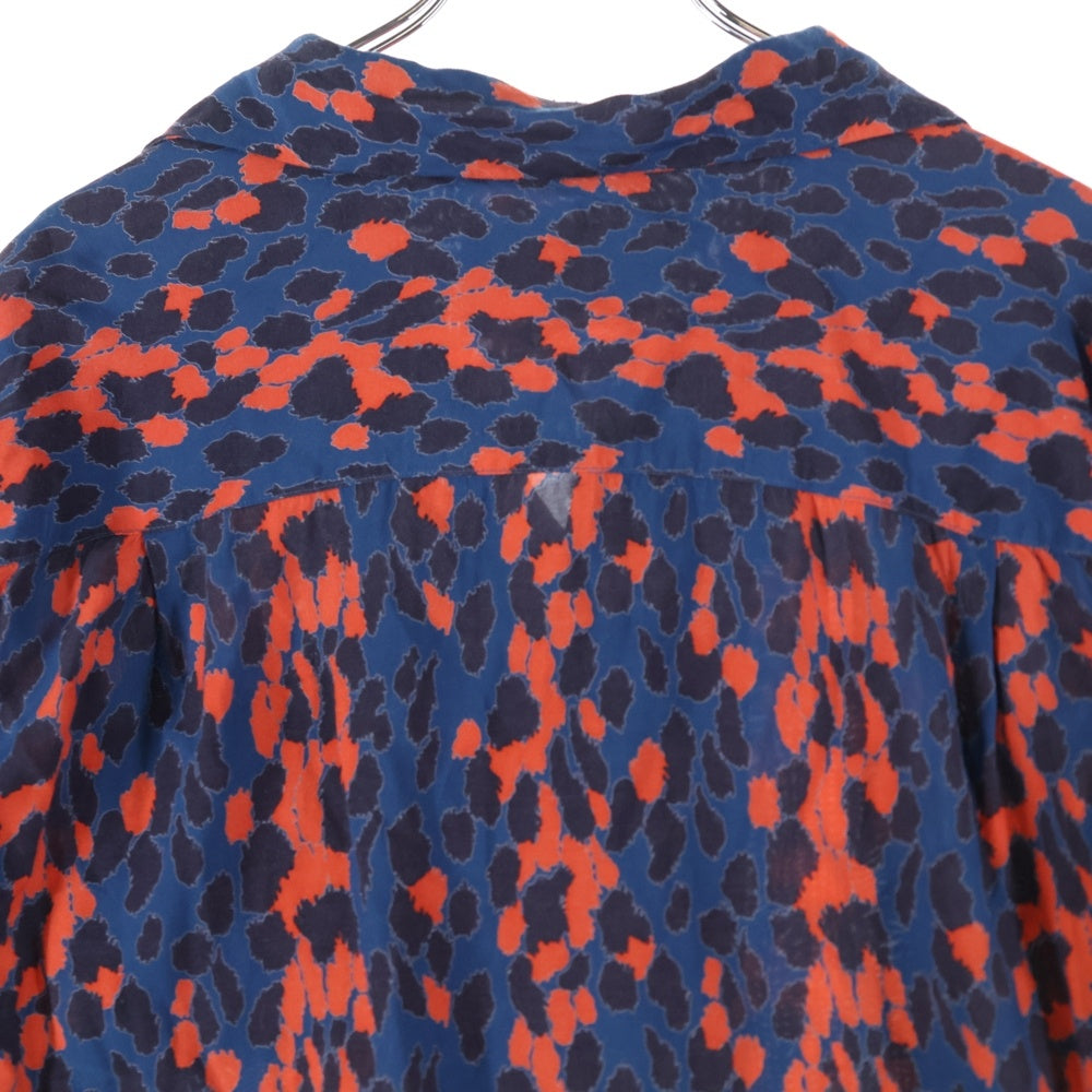 WACKO MARIA(ワコマリア) 21SS HAWAIANN SHIRT SS レオパード柄 オープンカラー ハワイアンシャツ ブルー/レッド