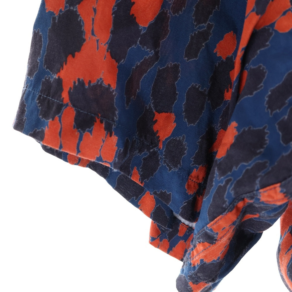 WACKO MARIA(ワコマリア) 21SS HAWAIANN SHIRT SS レオパード柄 オープンカラー ハワイアンシャツ ブルー/レッド