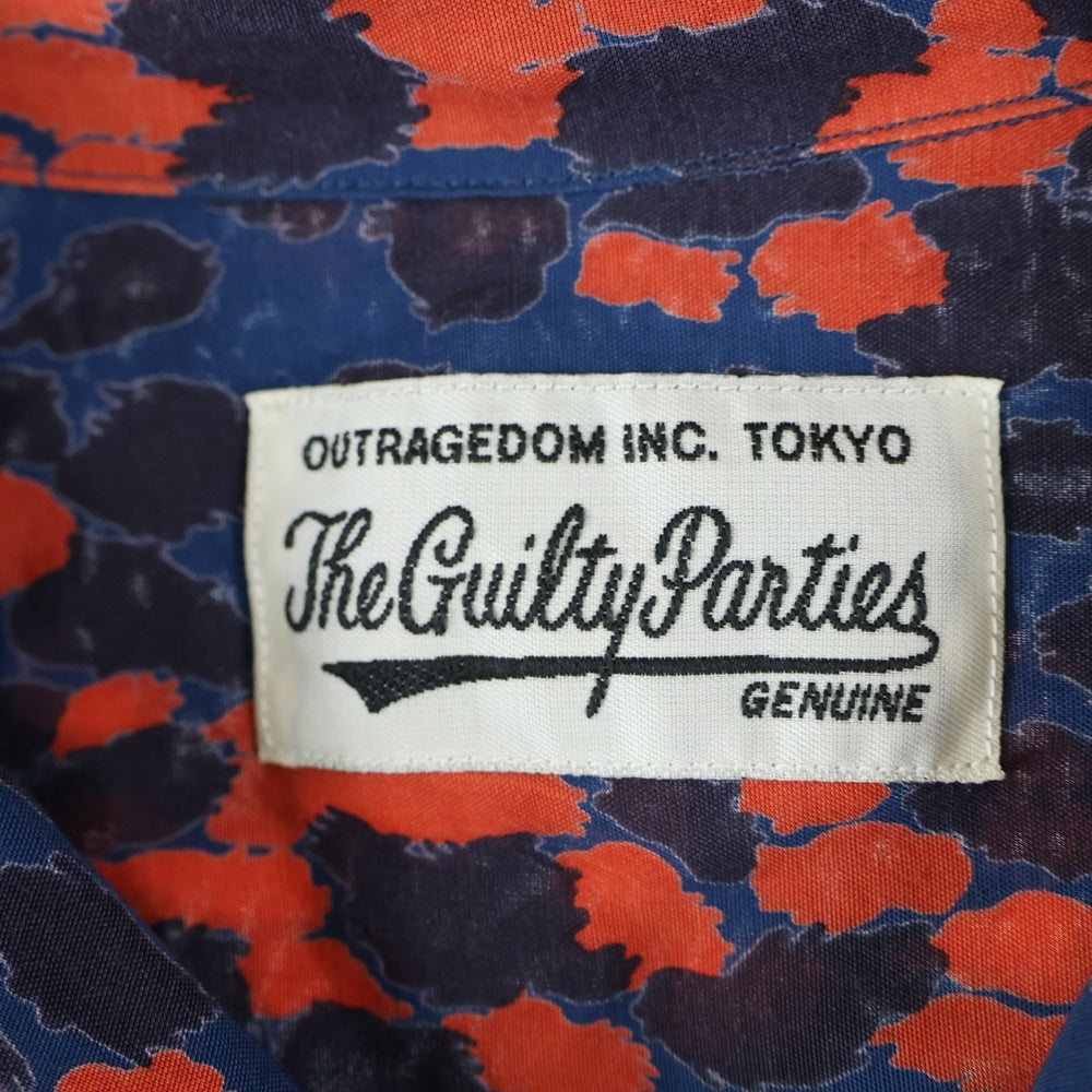 WACKO MARIA(ワコマリア) 21SS HAWAIANN SHIRT SS レオパード柄 オープンカラー ハワイアンシャツ ブルー/レッド