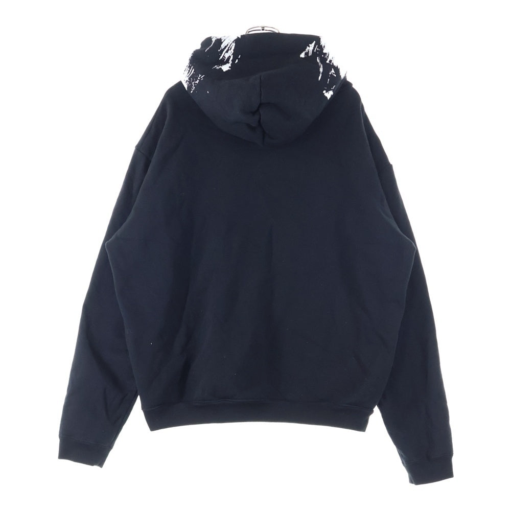 Maison Margiela(メゾンマルジェラ) 20AW DIAGONAL PAINT EFFECT HOODIE ダイアゴナル ペイント エフェクト フーデッド スウェット パーカー ブラック/ホワイト