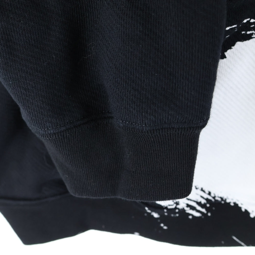 Maison Margiela(メゾンマルジェラ) 20AW DIAGONAL PAINT EFFECT HOODIE ダイアゴナル ペイント エフェクト フーデッド スウェット パーカー ブラック/ホワイト