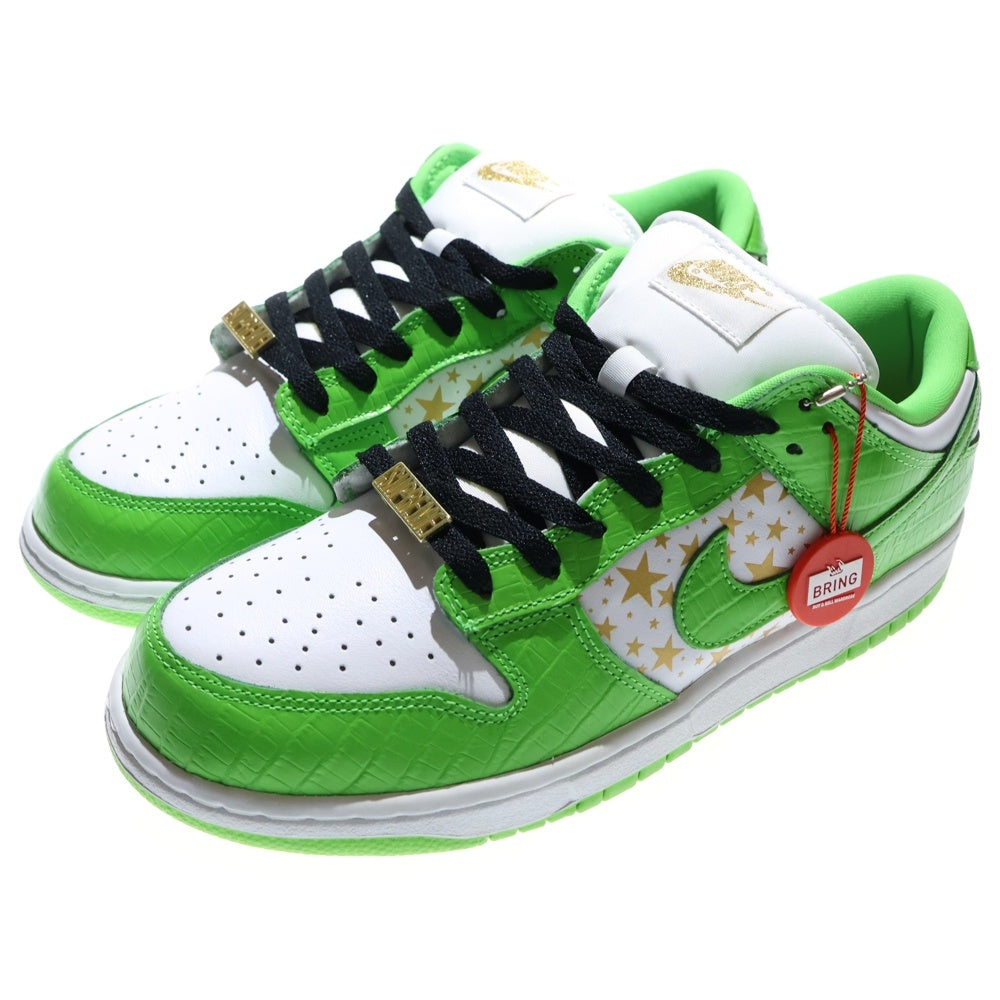 NIKE SB(ナイキエスビー) ×SUPREME DUNK LOW OG QS GOLD STARS WHITE MEAN GREEN シュプリーム ダンク ゴールドスターズ ホワイト ミーングリーン ローカットスニーカー DH3228-101