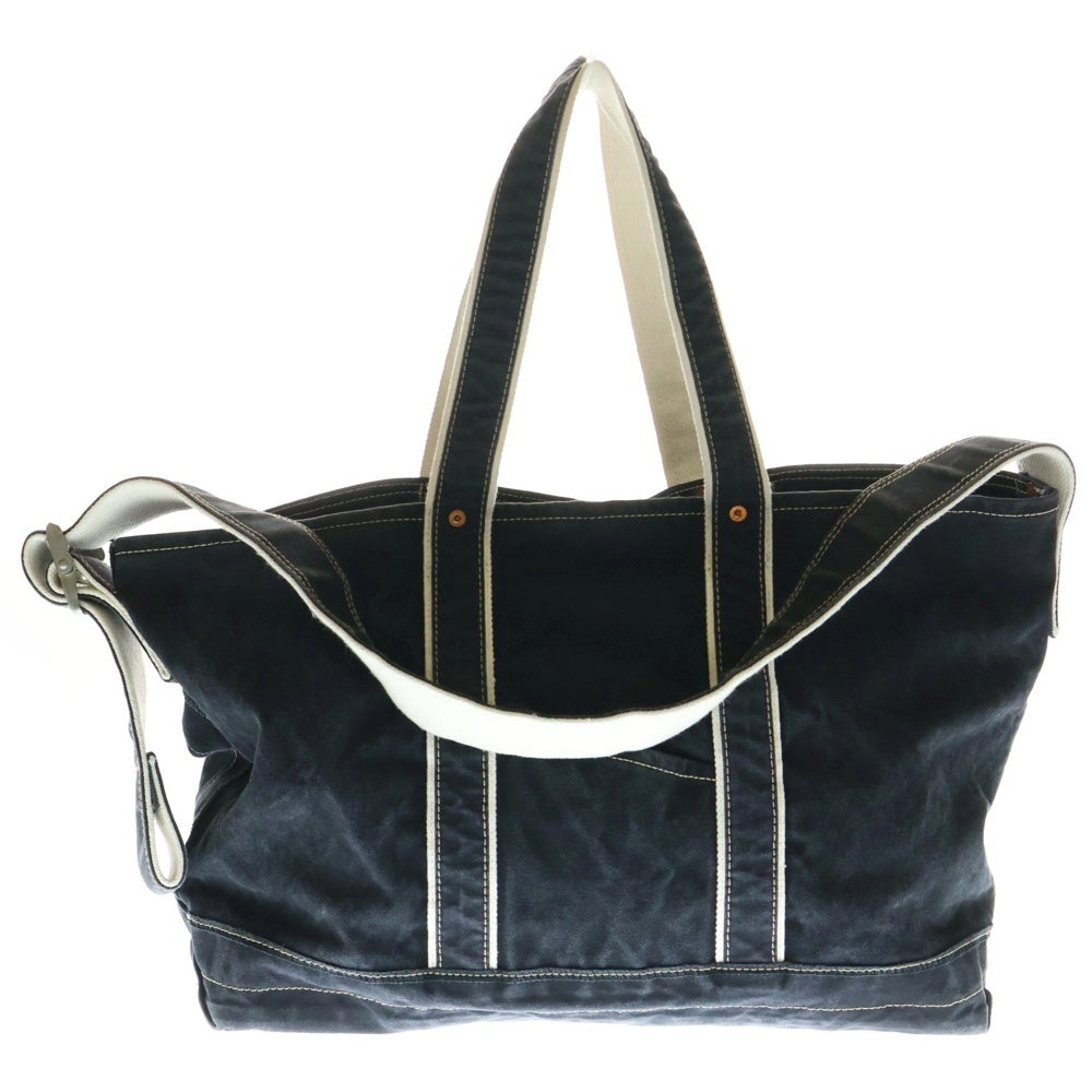 NICENESS(ナイスネス) 25AW L.LESH Canvas Shoulder Strap Bag エルレッシュ キャンバスショルダー ストラップ トートバッグ ブラック NN-4507A16