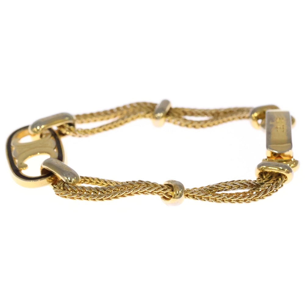 CELINE(セリーヌ) ブラソン モチーフ付 チェーンブレスレット ゴールド