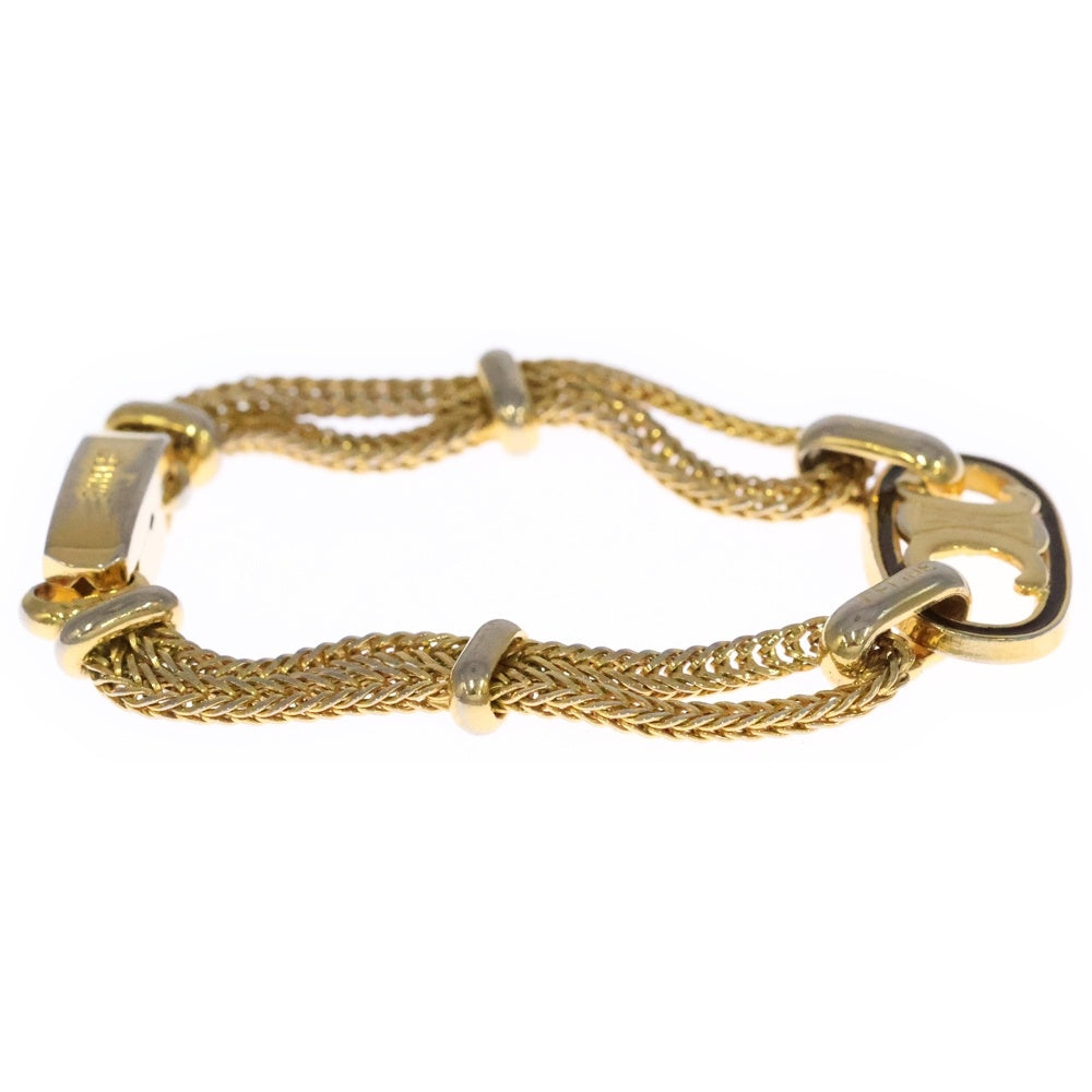 CELINE(セリーヌ) ブラソン モチーフ付 チェーンブレスレット ゴールド