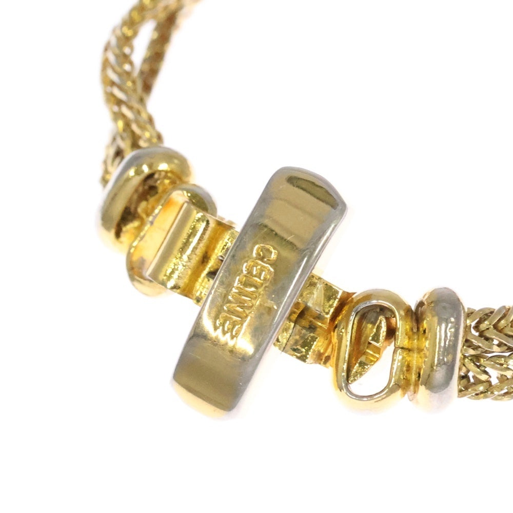 CELINE(セリーヌ) ブラソン モチーフ付 チェーンブレスレット ゴールド