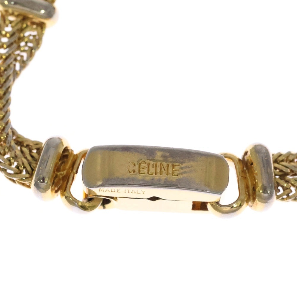 CELINE(セリーヌ) ブラソン モチーフ付 チェーンブレスレット ゴールド