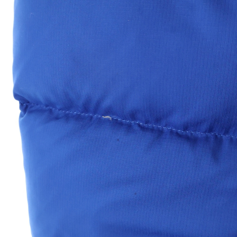 PUMA(プーマ) キャットロゴエンブロイダリー ジップアップ フーデットダウンベンチコート ジャケット ブルー/イエロー 830849