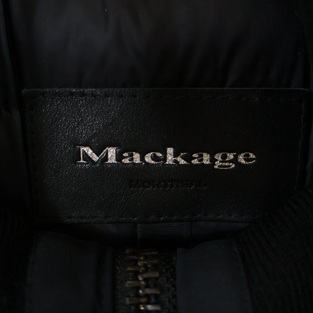 MACKAGE(マッカージュ) ADALI ラビットファー ダブルジップ ダウン コート レディース ブラック CLMKFW17-D60