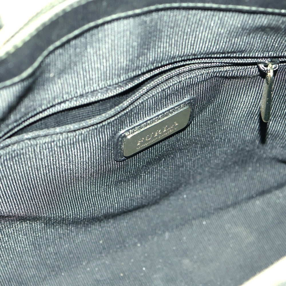 FURLA(フルラ) リンダ サッチェル ロゴストラップ 2WAY ショルダー ハンドバッグ レディース ブラック