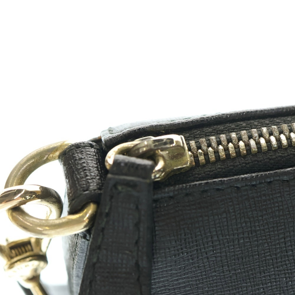 FURLA(フルラ) リンダ サッチェル ロゴストラップ 2WAY ショルダー ハンドバッグ レディース ブラック