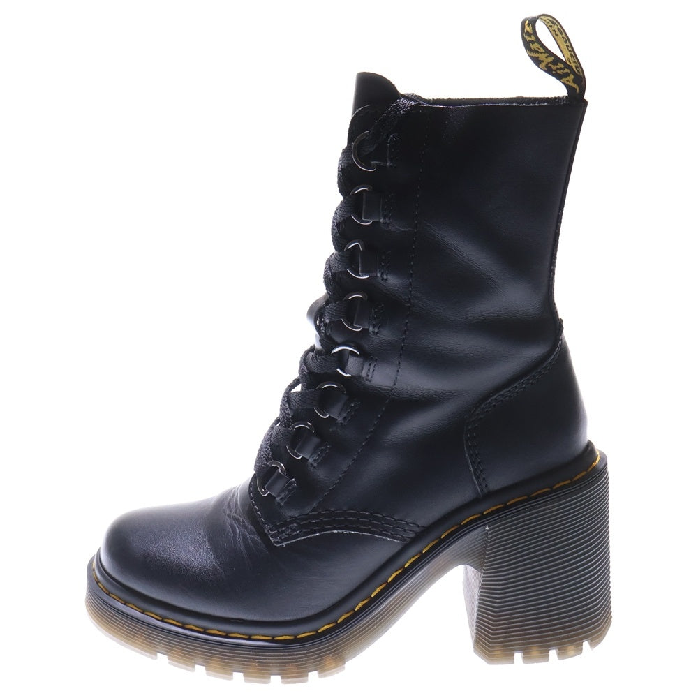 Dr.Martens(ドクターマーチン) CHESNEY チェズニー 8 ホール レザー ハイヒール ロングブーツ レディース ブラック 26701001