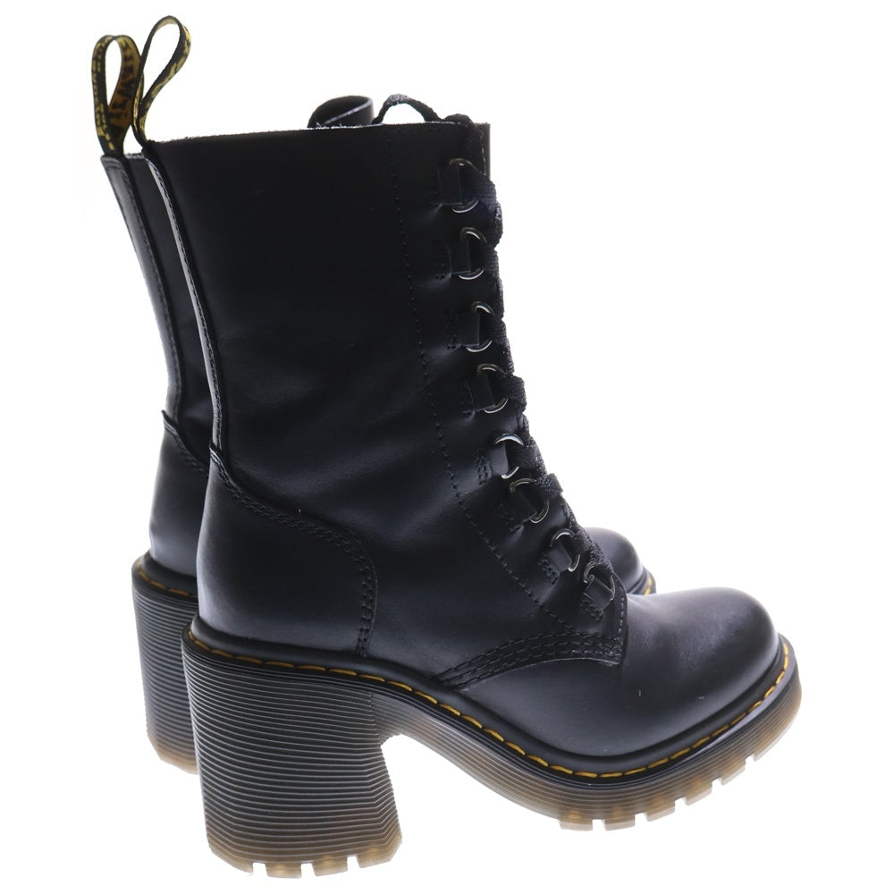 Dr.Martens(ドクターマーチン) CHESNEY チェズニー 8 ホール レザー ハイヒール ロングブーツ レディース ブラック 26701001