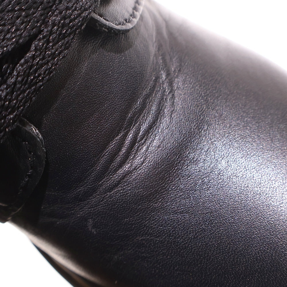 Dr.Martens(ドクターマーチン) CHESNEY チェズニー 8 ホール レザー ハイヒール ロングブーツ レディース ブラック 26701001