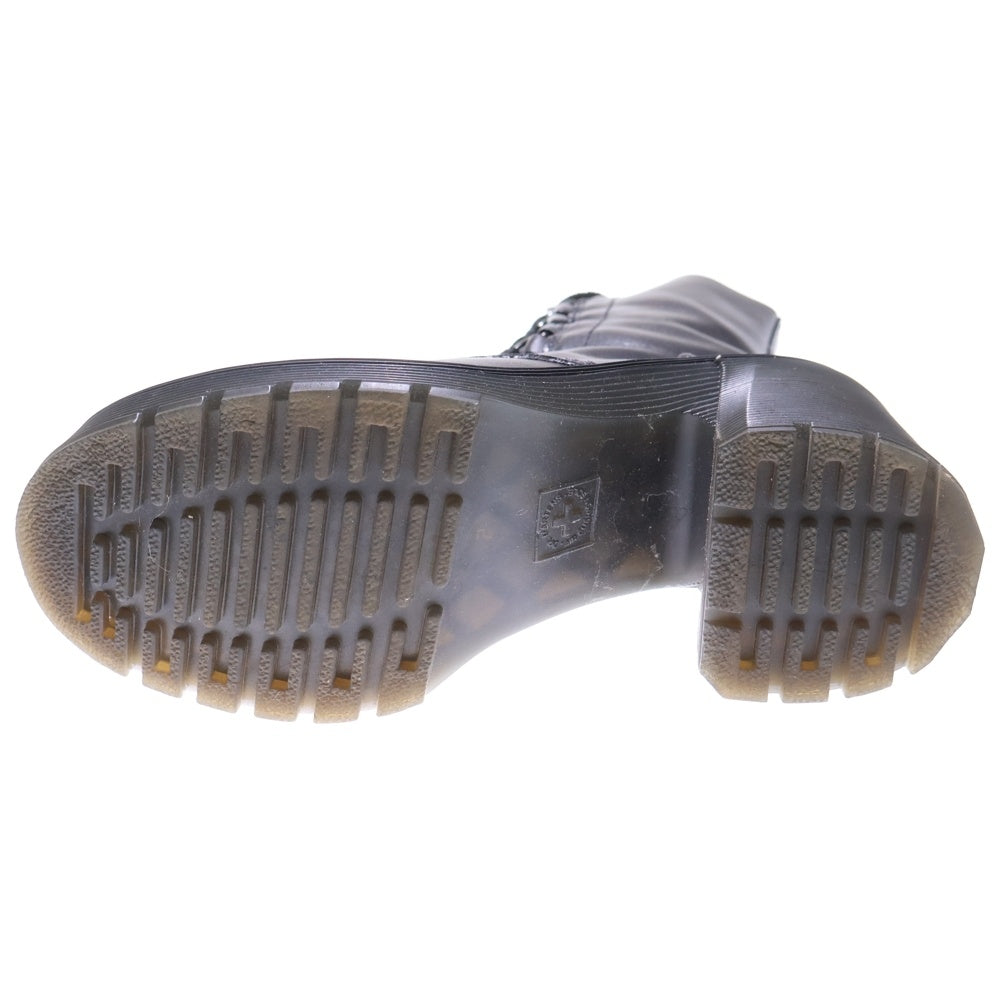 Dr.Martens(ドクターマーチン) CHESNEY チェズニー 8 ホール レザー ハイヒール ロングブーツ レディース ブラック 26701001