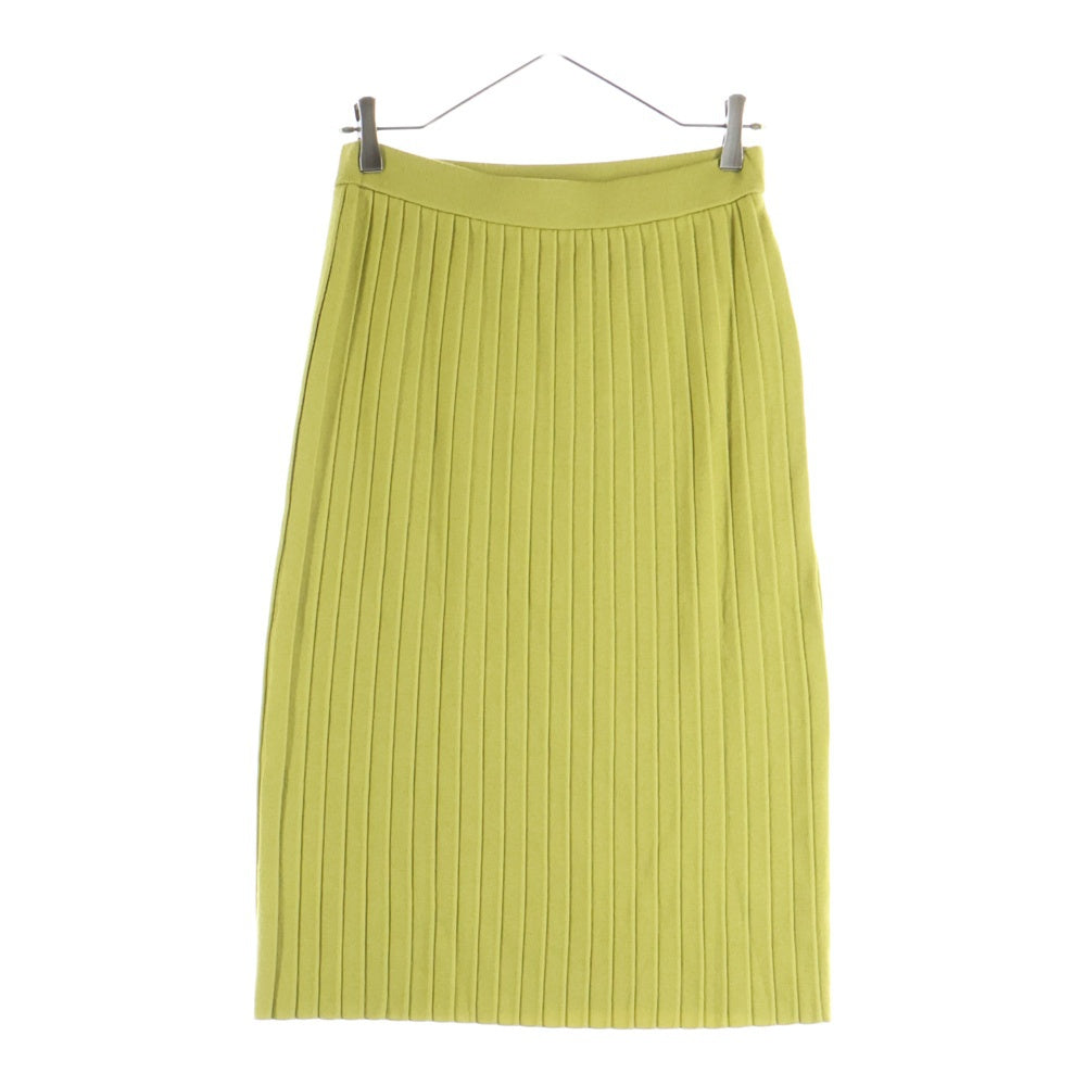 MUVEIL(ミュベール) MUVEIL ミュベール ハイゲージ リブニット ロングスカート イエロー MW83KS001