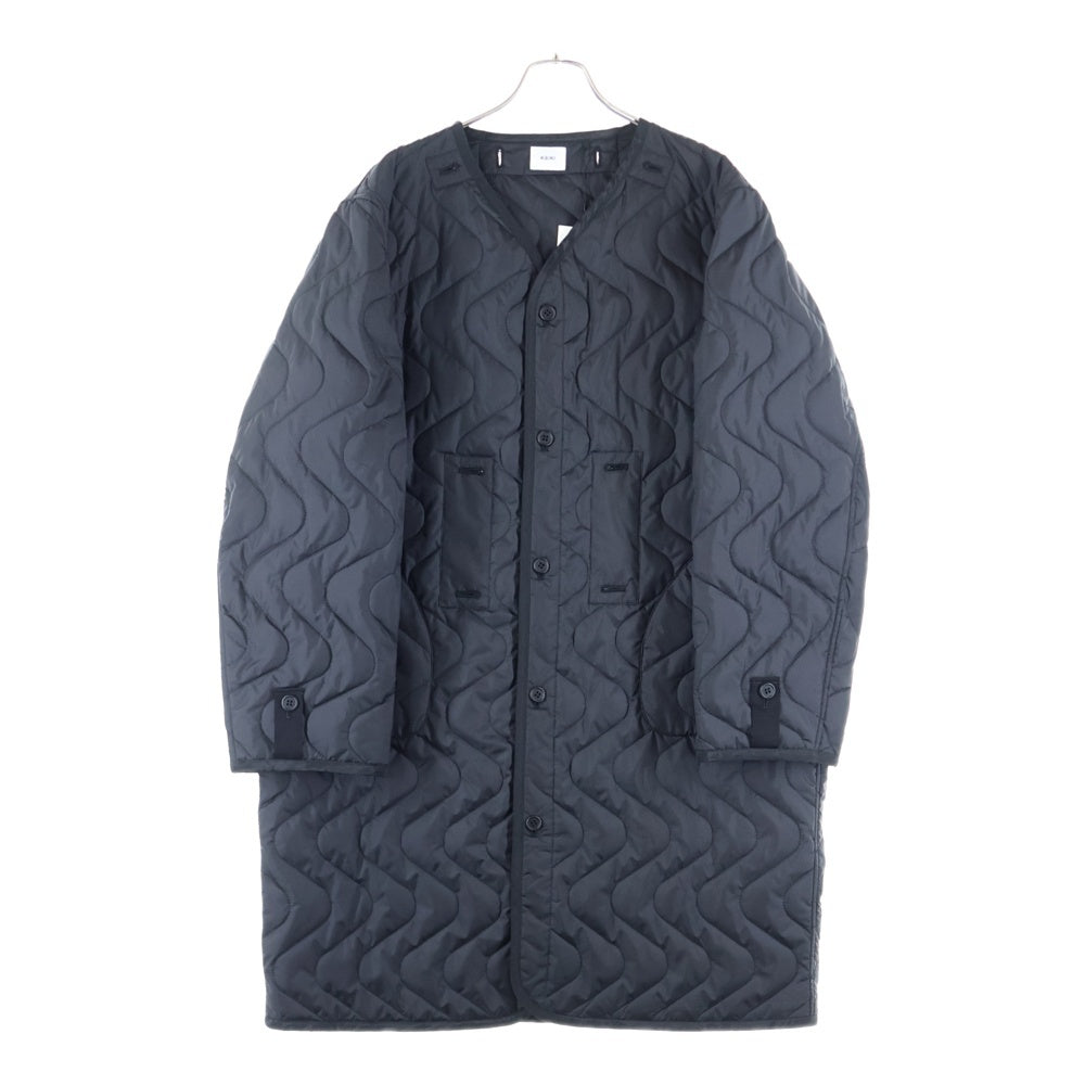 NO BRAND(ノーブランド) KAIKI 23AW ウェーブ キルティング ロング ライナー コート レディース ブラック KA232-QU