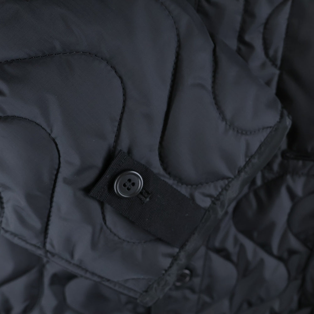 NO BRAND(ノーブランド) KAIKI 23AW ウェーブ キルティング ロング ライナー コート レディース ブラック KA232-QU