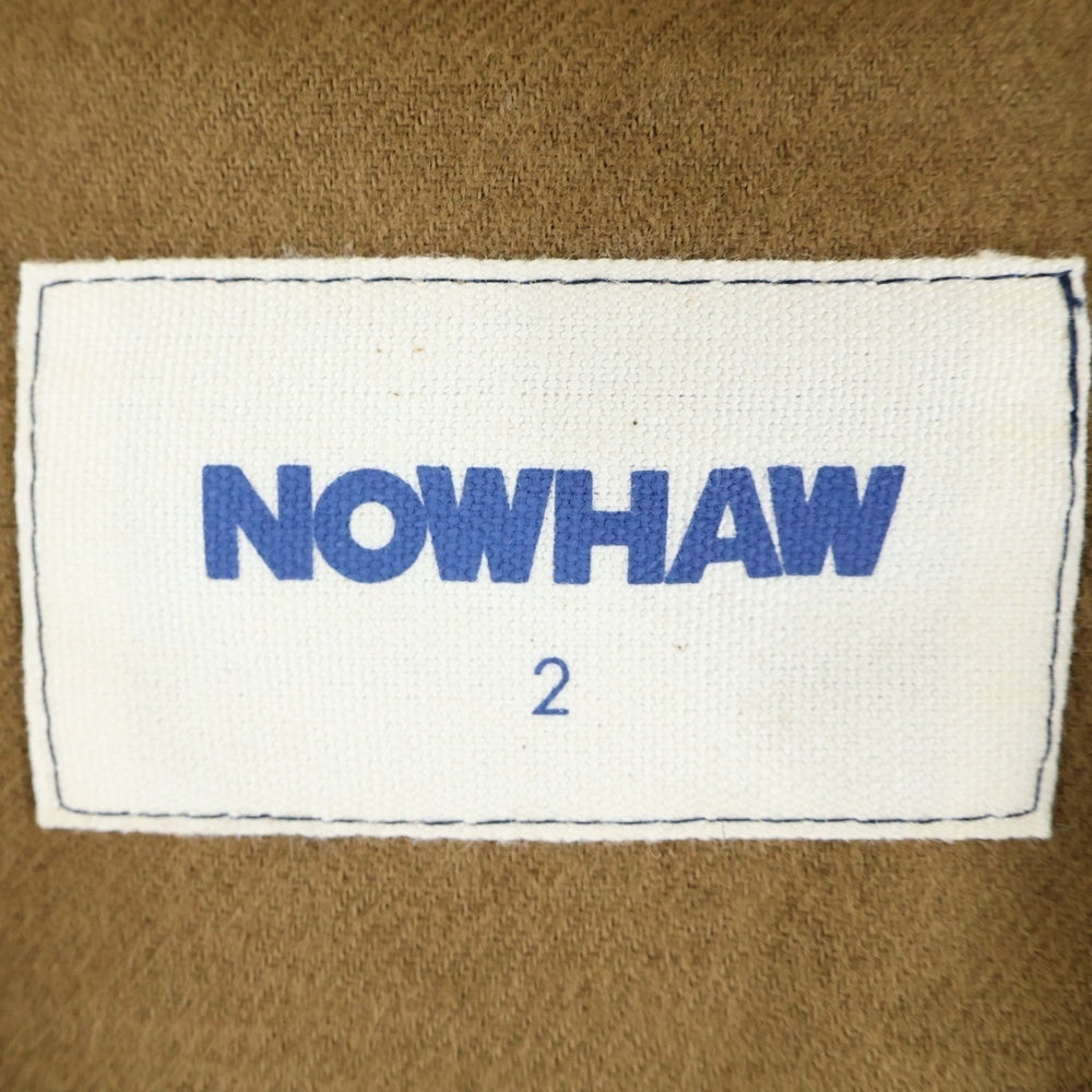 NO BRAND(ノーブランド) NOWHAW ノウハウ 21AW MOOD GOWN コットン ツイル ムード ガウン コート ブラウン P-382-H