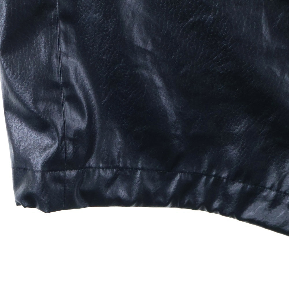 Licht Bestreben(リヒトベシュトレーベン) 25SS FAKE-FAKE LEATHER フェイクレザー デタッチャブル ワイド ボンテージ カーゴパンツ ブラック LB25SS-PT05-FFL