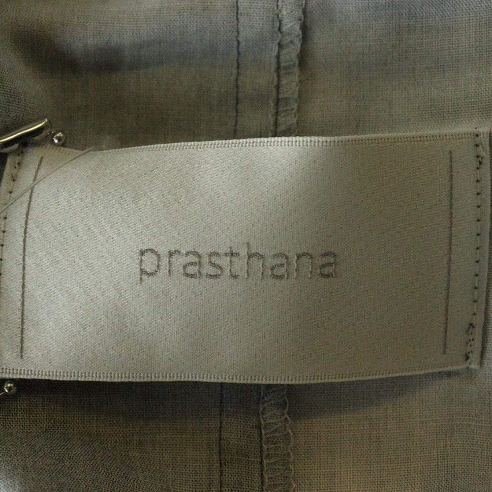 prasthana(プラスターナ) PRASTHANA プラスターナ 24SS HOODED OVER SHIRT フーデッド オーバー 長袖シャツ グレー P-1801002