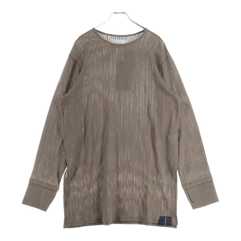 PRASTHANA(プラスターナ) 24AW BASE LAYER ROUND NECK ベース レイヤー ラウンドネック 長袖Tシャツ カットソー ブラウン P-1902002B