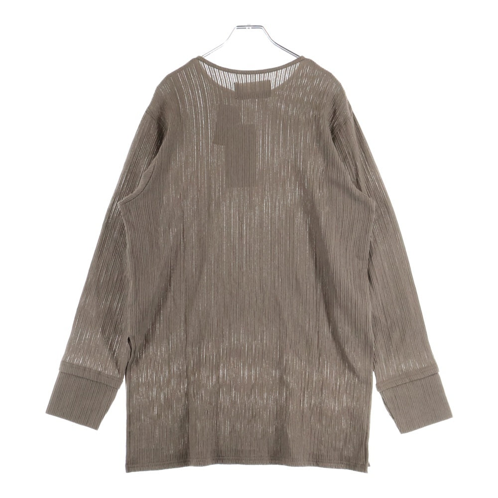 PRASTHANA(プラスターナ) 24AW BASE LAYER ROUND NECK ベース レイヤー ラウンドネック 長袖Tシャツ カットソー ブラウン P-1902002B