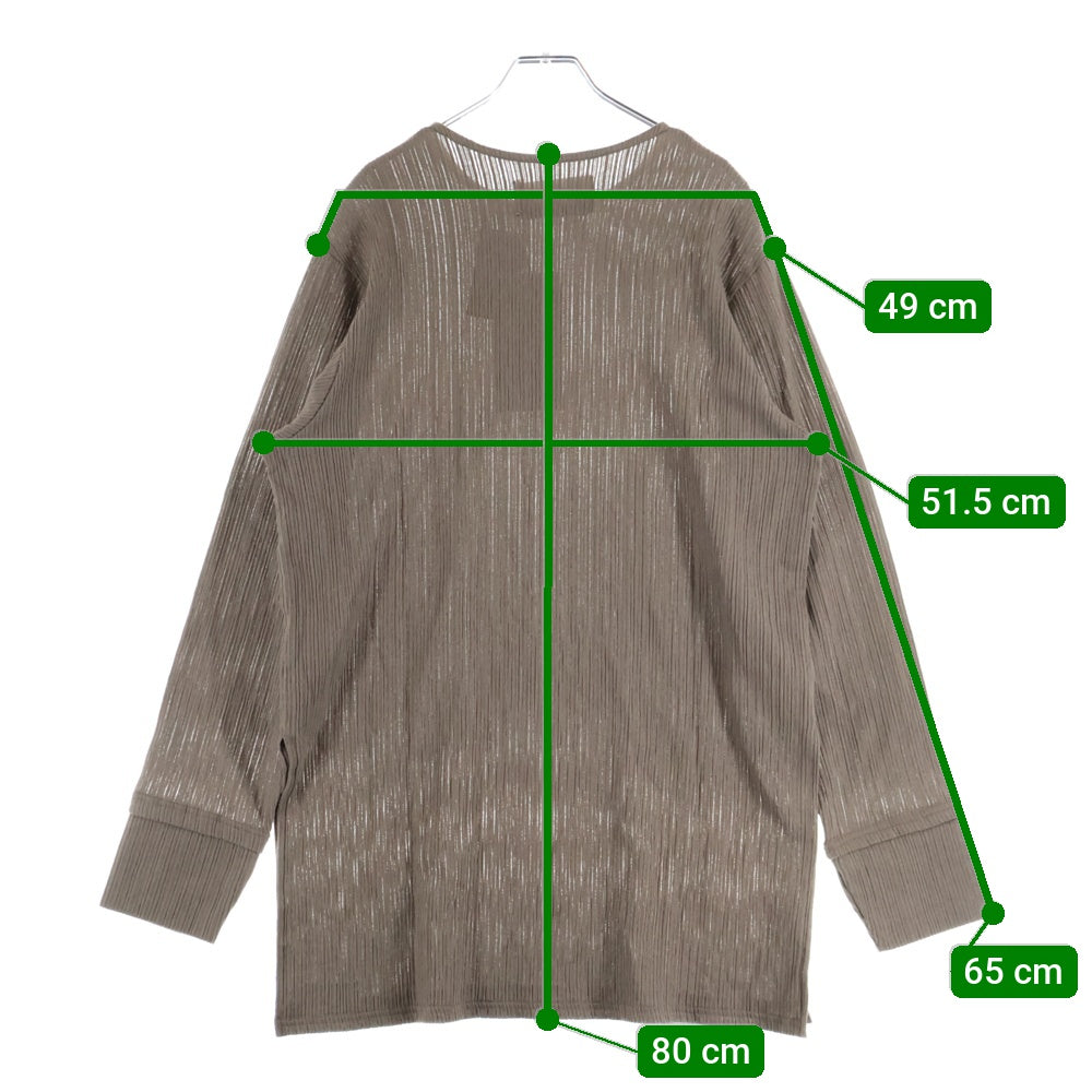 PRASTHANA(プラスターナ) 24AW BASE LAYER ROUND NECK ベース レイヤー ラウンドネック 長袖Tシャツ カットソー ブラウン P-1902002B