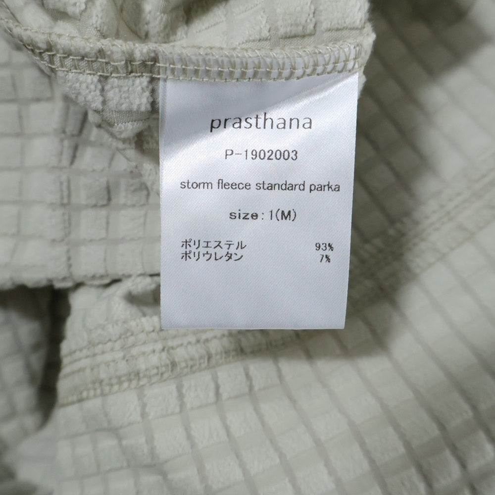 PRASTHANA(プラスターナ) 24AW STORM FLEECE STANDARD PARKA ストーム スタンダード プルオーバー フリース パーカー アイボリー P-1902003