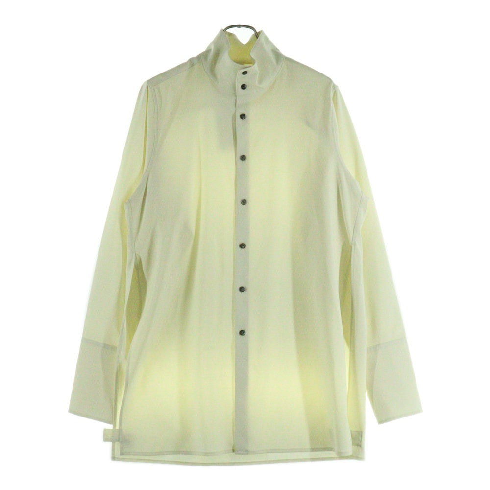 prasthana(プラスターナ) PRASTHANA プラスターナ 23AW STAND NECK CREVICE SHIRT スタンドカラー クレヴィス 長袖シャツ アイボリー P-1701001