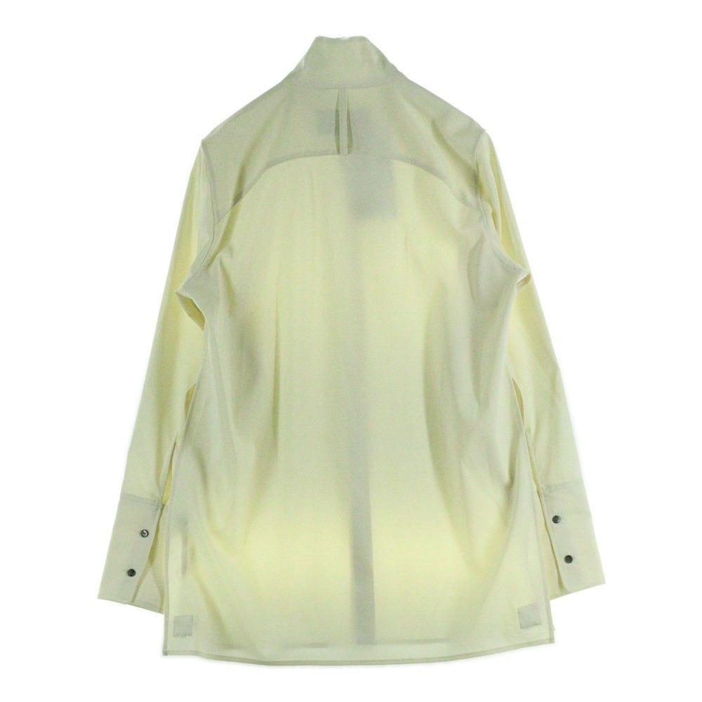 prasthana(プラスターナ) PRASTHANA プラスターナ 23AW STAND NECK CREVICE SHIRT スタンドカラー クレヴィス 長袖シャツ アイボリー P-1701001