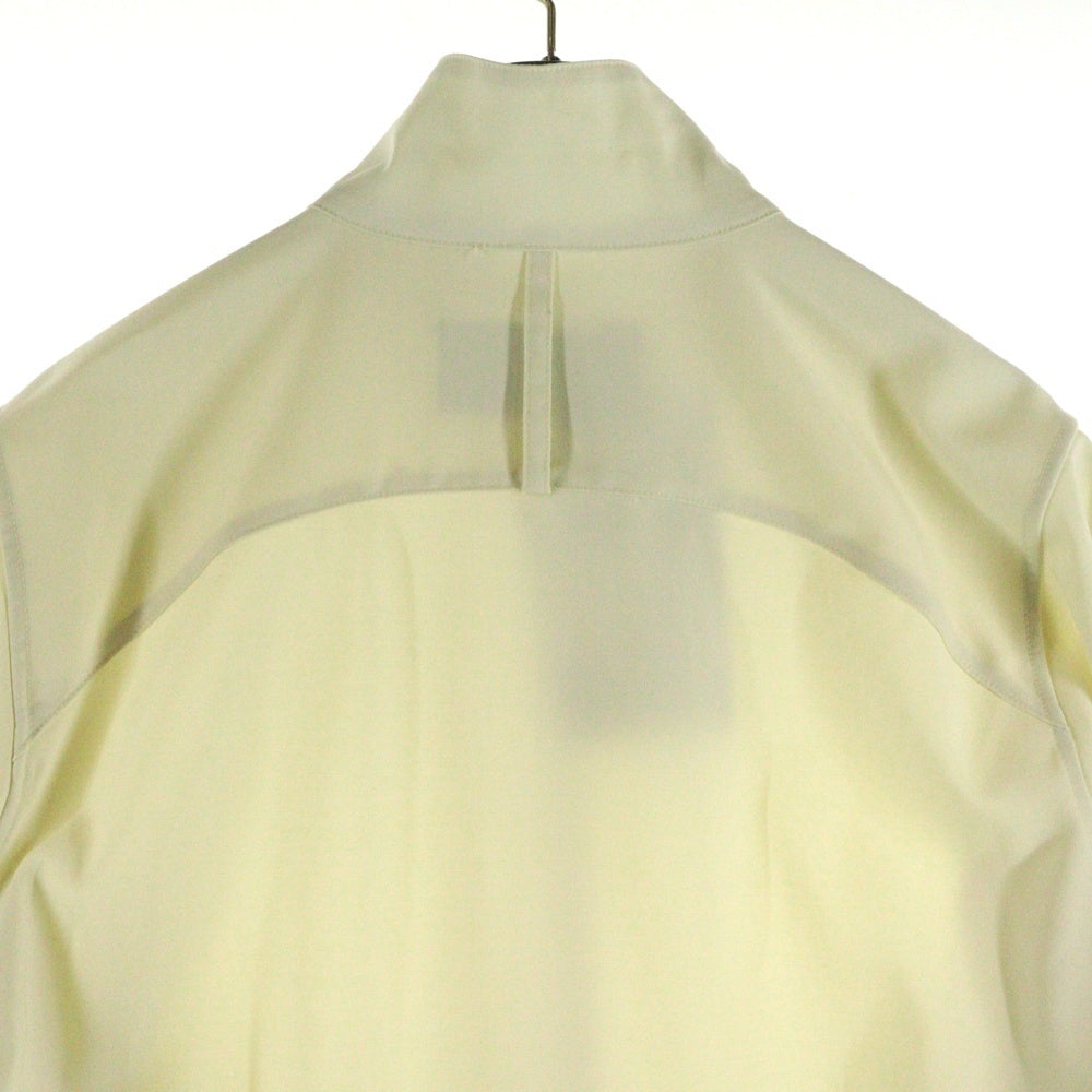 prasthana(プラスターナ) PRASTHANA プラスターナ 23AW STAND NECK CREVICE SHIRT スタンドカラー クレヴィス 長袖シャツ アイボリー P-1701001