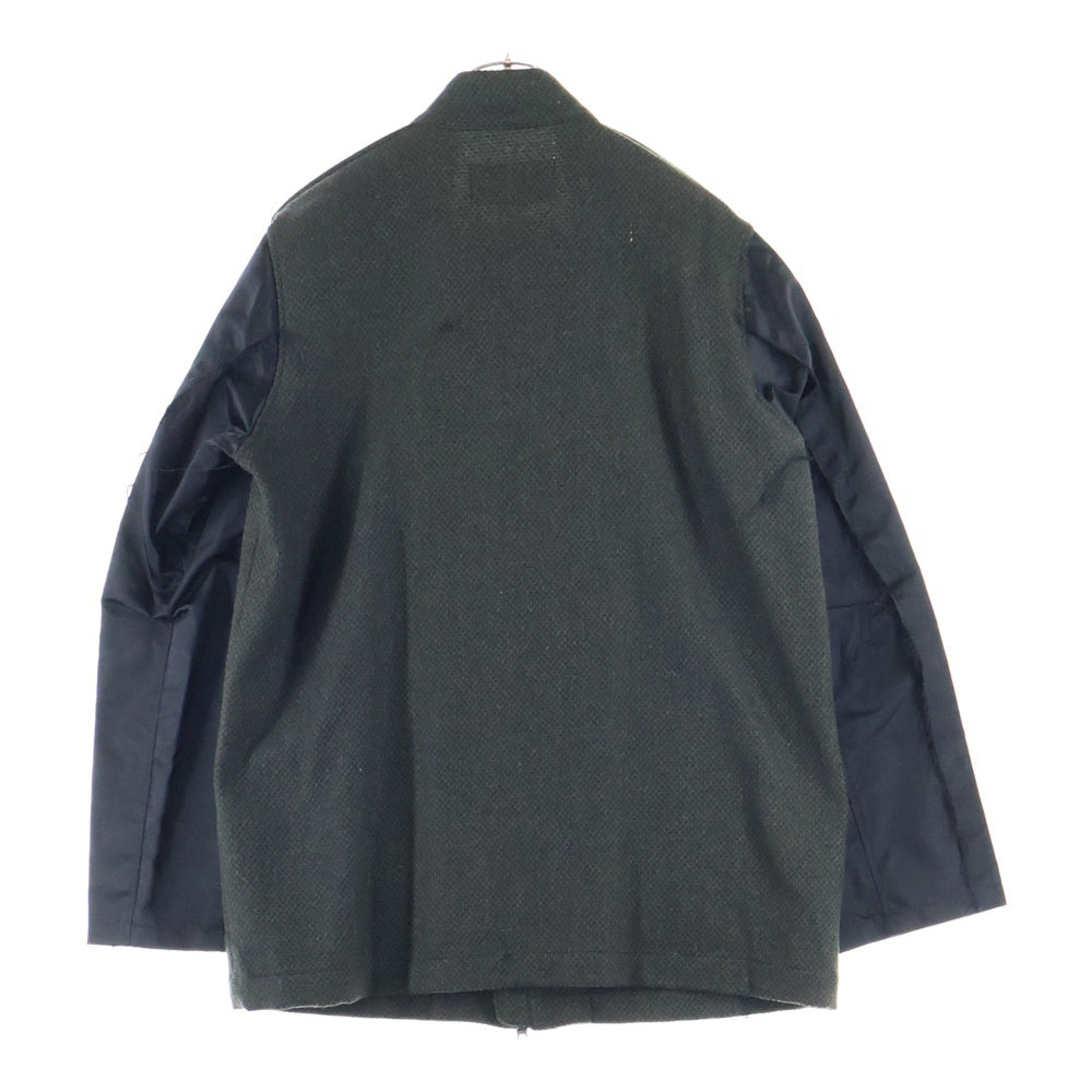 PRASTHANA(プラスターナ) 23AW LC3 FIELD JACKET スタンドカラー カットオフ スリーブ ウール コート カーキ P-1704003