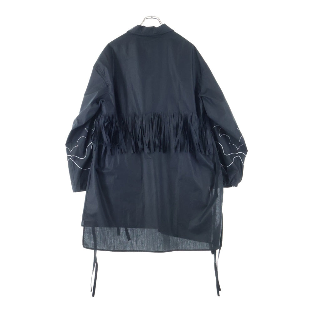 JUVENILE HALL ROLL CALL(ジュヴェナイルホールロールコール) 24AW EMB SKPR TYP SHIRTS スリーブ エンブロイダリー スキッパー ロング 長袖シャツ ブラック 2140