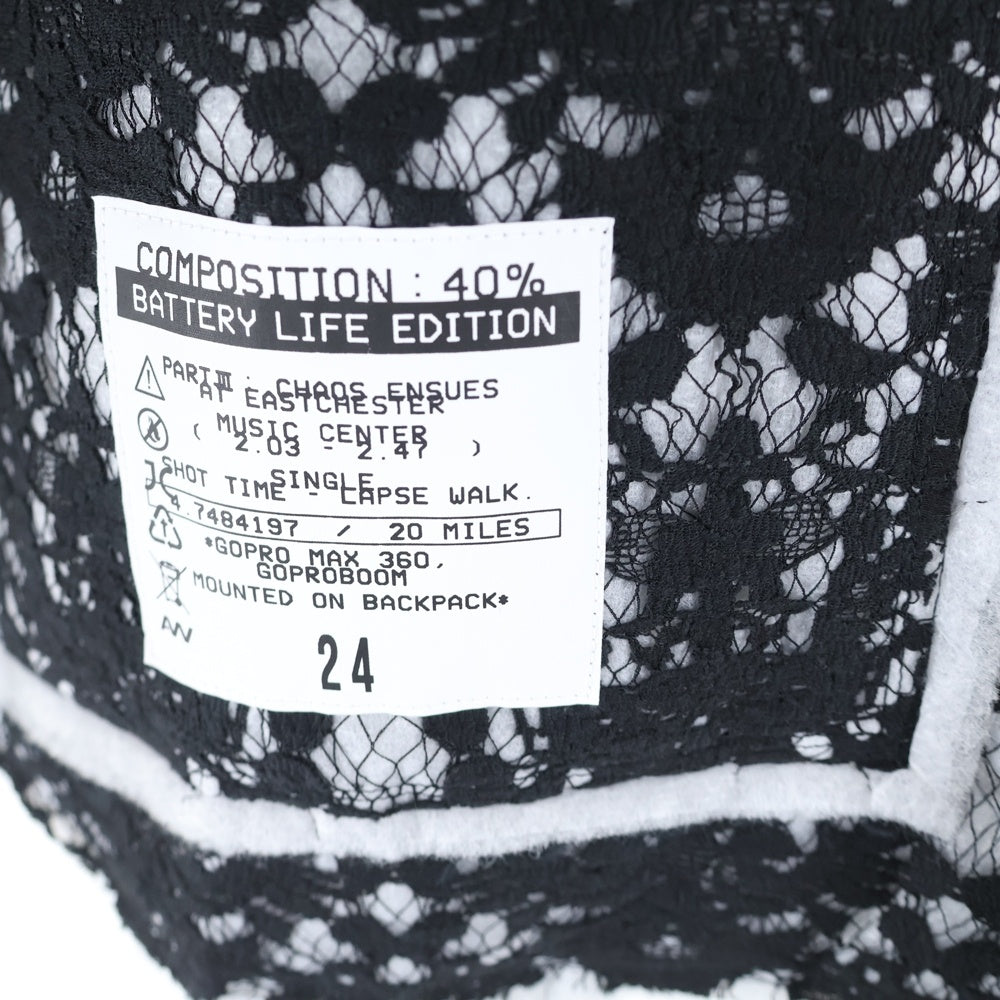 JUVENILE HALL ROLL CALL(ジュヴェナイルホールロールコール) 24AW CMP BKL LINER JACKET レース エンブロイダリー ライナー ジャケット ブラック 2130